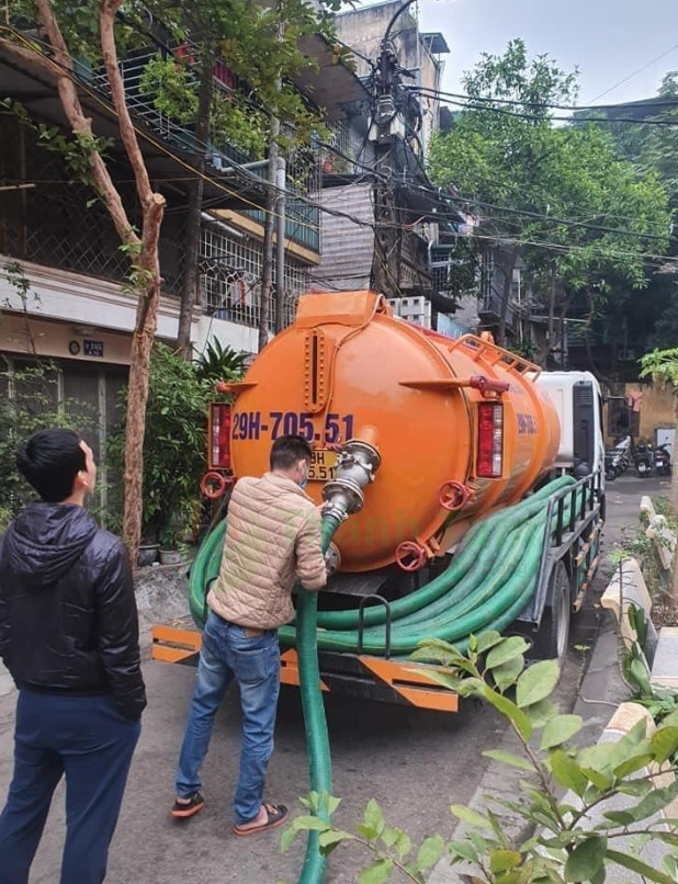 hút bể phốt ba đình